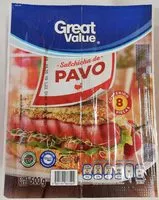 Mängden socker i Great Value Salchichas