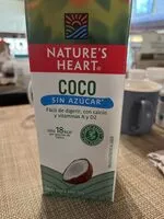 Mängden socker i Bebida vegetal Nature's Heart sabor coco sin azúcar 946 ml