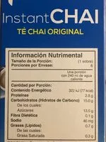 Mängden socker i Instant chai original