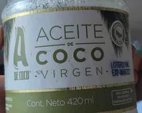 Mängden socker i aceite A de coco