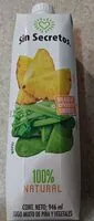 Mängden socker i Sin secretos / jugo mixto de piña y vegetales