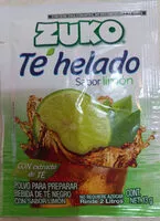 Mängden socker i Zuko te helado limon polvo
