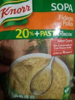 Mängden socker i sopa fideos de pollo