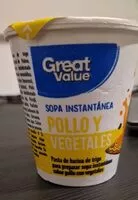 Mängden socker i Sopa instantánea pollo y vegetales