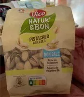 Mängden socker i Natur’& Bon - Pistaches grillées - Non salé