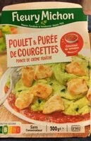 Mängden socker i Poulet et purée de courgettes pointe de crème fraîche