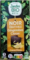 Mängden socker i Noir équitable Gingembre citron