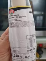 Mängden socker i Saucisse à rôtir de poulet
