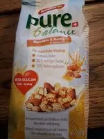 Mängden socker i Pure balance muesli avoine, miel, amandes