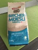 Mängden socker i Bircher müesli original