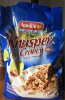 Mängden socker i Knusper crunch