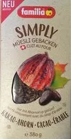 Mängden socker i Simply Müesli Cacao-Erable