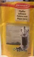 Mängden socker i Pfeffer schwarz poivre noir pepe nero