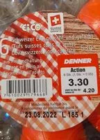 Mängden socker i Œuf suisse cuit et teint