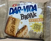 Mängden socker i Dar-Vida Break Natural