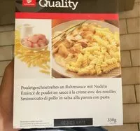 Mängden socker i Émincé de poulet en sauce à la crème avec des nouilles