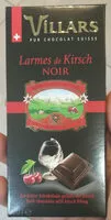 Mängden socker i Villars Chocol.liqueur Kirsch Couverture Noir Tablette 100G