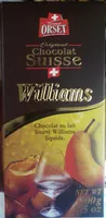 Mängden socker i Chocolat au lait fourré Williams liquide