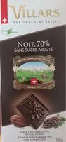 Mängden socker i Chocolat noir 70% sans sucre ajouté