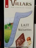 Mängden socker i Chocolat Au Lait Aux éclats De Noisettes 100g Villars