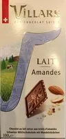 Mängden socker i Chocolat lait amandes