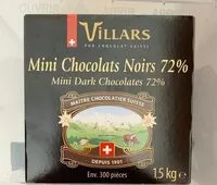 Mängden socker i Mini chocolat noirs 72%