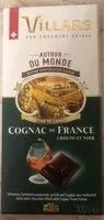 Mängden socker i chocolat noir cognac de france