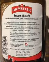 Mängden socker i Ramseier Suure Moscht