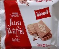 Mängden socker i Jura waffel gaufrette