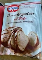 Mängden socker i sauerteigpulver mit hefe