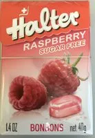 Mängden socker i Halter Bonbons Raspberry Sugar Free