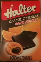 Mängden socker i Bonbons Halter Sans Sucre Orange Chocolat