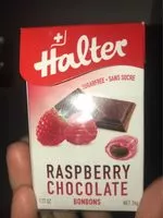 Mängden socker i Bonbons suisse fourrée chocolat framboise/ sans sucre