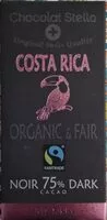 Mängden socker i Costa Rica noir 75% cacao