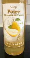 Mängden socker i Sirop Poire Williams du Valais