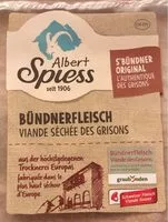 Mängden socker i Viande des grisons