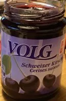 Mängden socker i Schweizer Kirschen Konfitüre