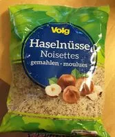 Mängden socker i Haselnüsse gemahlen