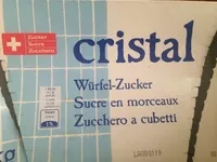 Mängden socker i Cristal - sucre en morceaux
