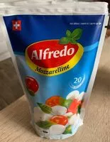 Mängden socker i Alfredo mozzarelline
