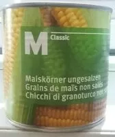 Mängden socker i Grain de maïs non salés