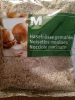 Mängden socker i Haselnüsse gemahlen