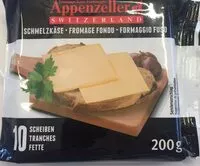 Mängden socker i Appenzeller Schmelzkäse