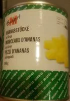 Mängden socker i Morceaux d'ananas au sirop