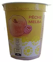 Mängden socker i yogourt de saison pêche melba