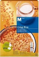Mängden socker i Crisp Rice, glutenfrei