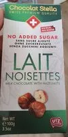 Mängden socker i chocolat lait noisettes