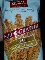 Mängden socker i Flute Sésame Pavot Lin