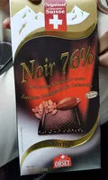 Mängden socker i Noir 76% avec éclats de fèves de cacao