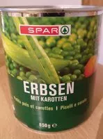 Mängden socker i Erbsen mit Karotten
